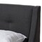 Baxton Studio Louvain Grey Upholstered Walnut-Finished Full Sized Platform Bed 146-8155 - alternate 4